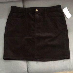 J Brand Black Corduroy Skirt Sz 28 NWT